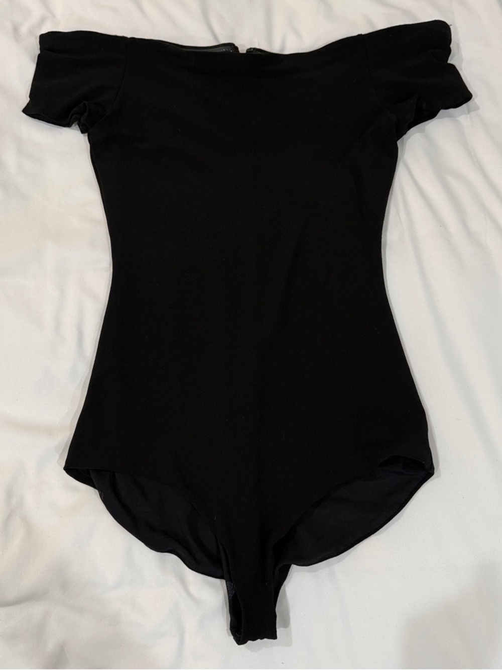 Alice + Olivia Black Off-Shoulder Kids One-Piece Bodysuit